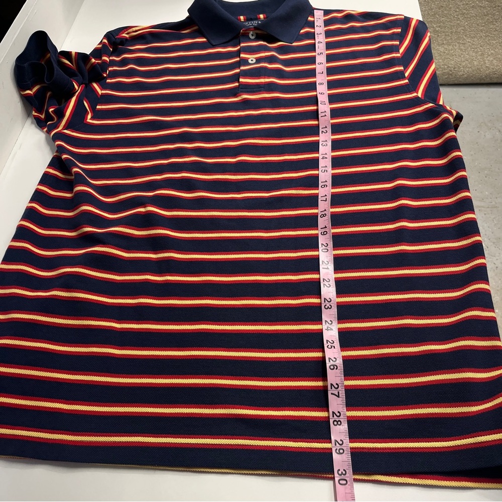 Imperfect collar shirt 100% cotton medium short sleeved striped textured shirt - Picture 10 of 13